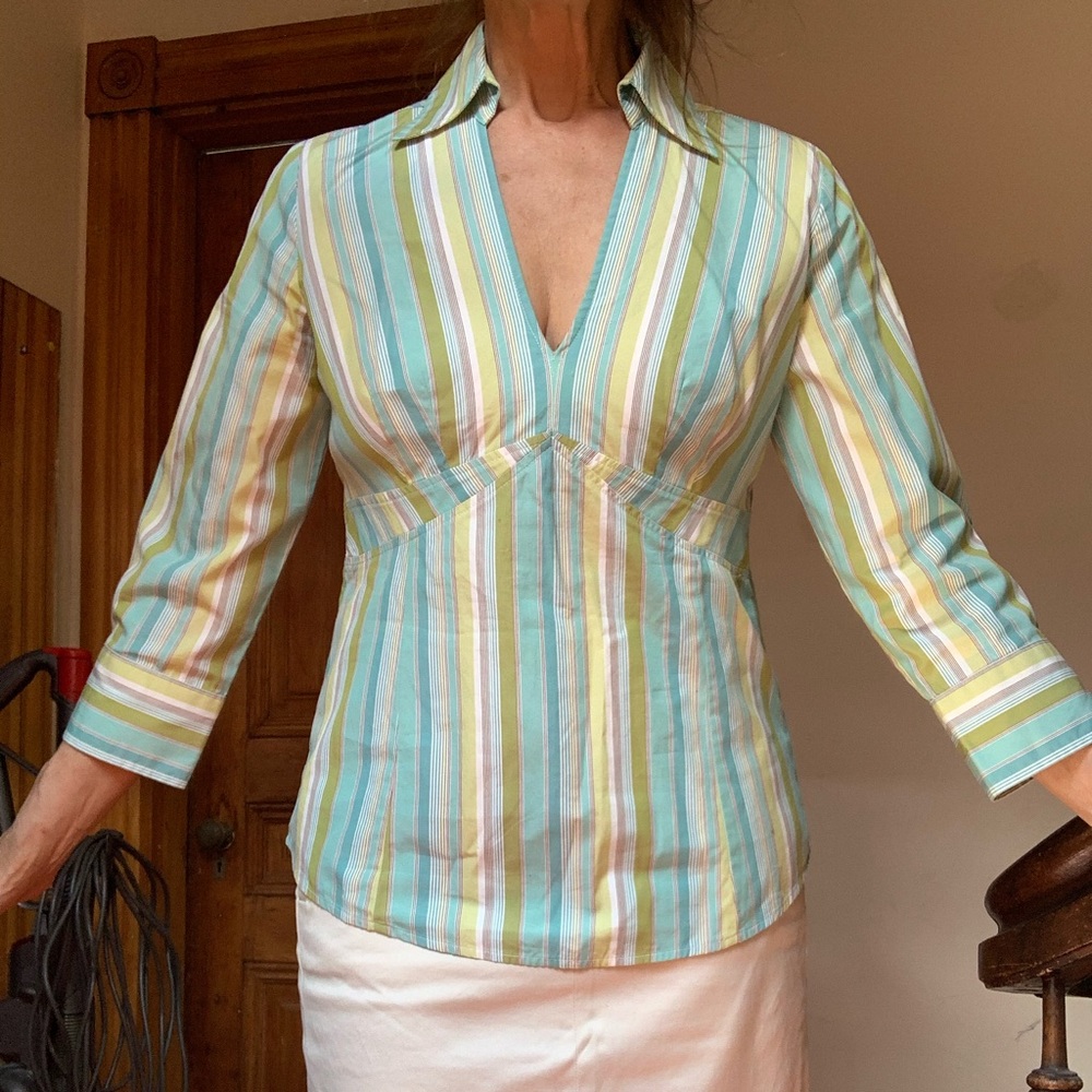 Ann Taylor LOFT 3/4 sleeve cotton blouse.